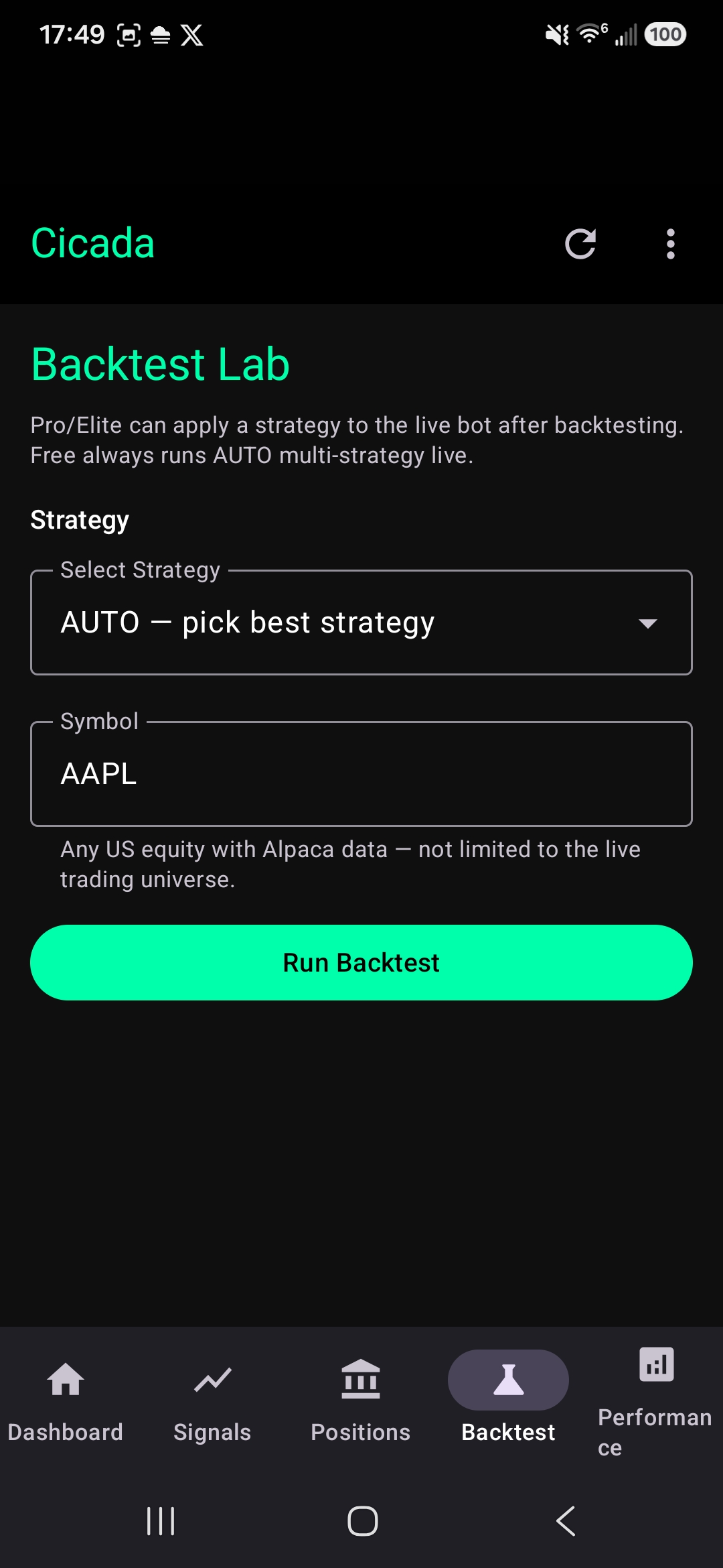 Cicada Backtest