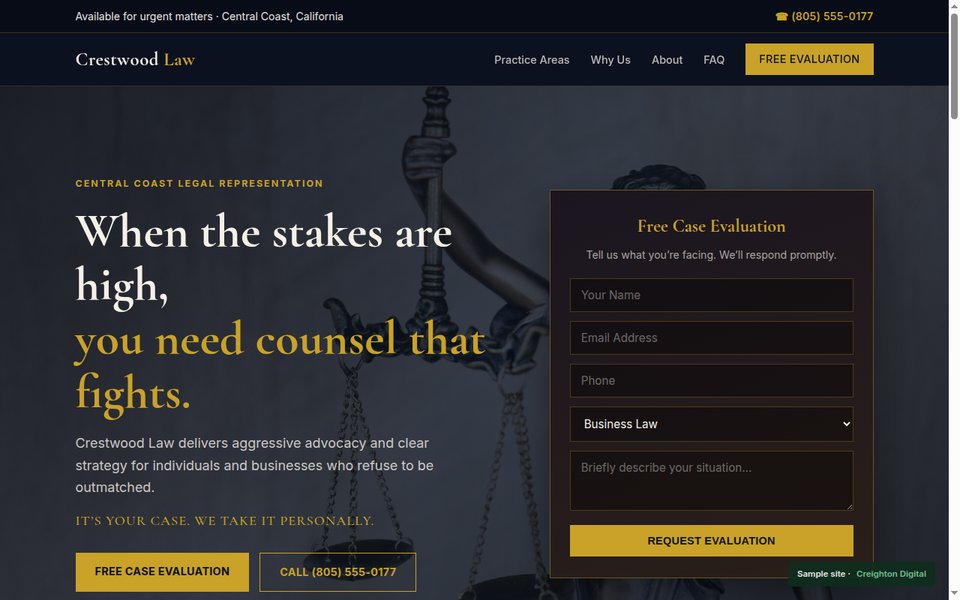 Crestwood Law sample screenshot